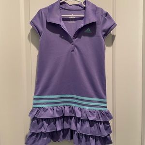 Adidas purple and turquoise tennis dress. Girls 6.